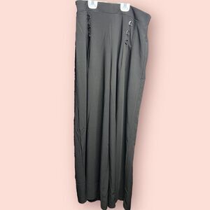 Patrizia Luca Flare Wide Leg Pull On Pants Trousers Sz L